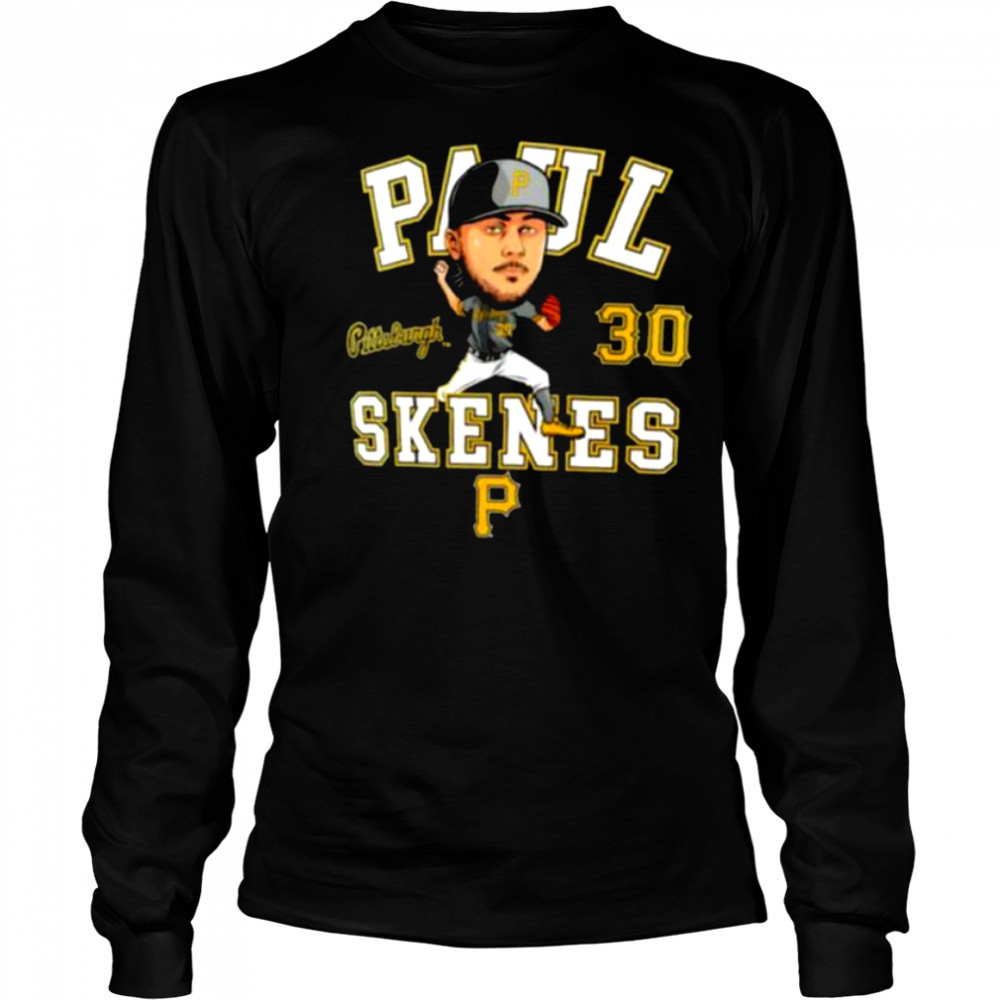 Paul Skenes #30 Pittsburgh Pirates Baseball player caricature shirt Long Sleeved