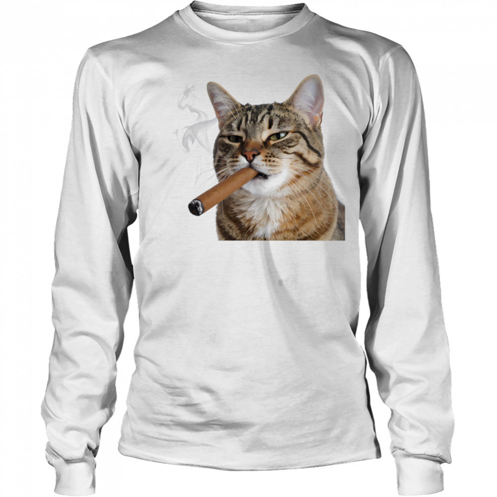 Smoke Cat shirt Long Sleeved