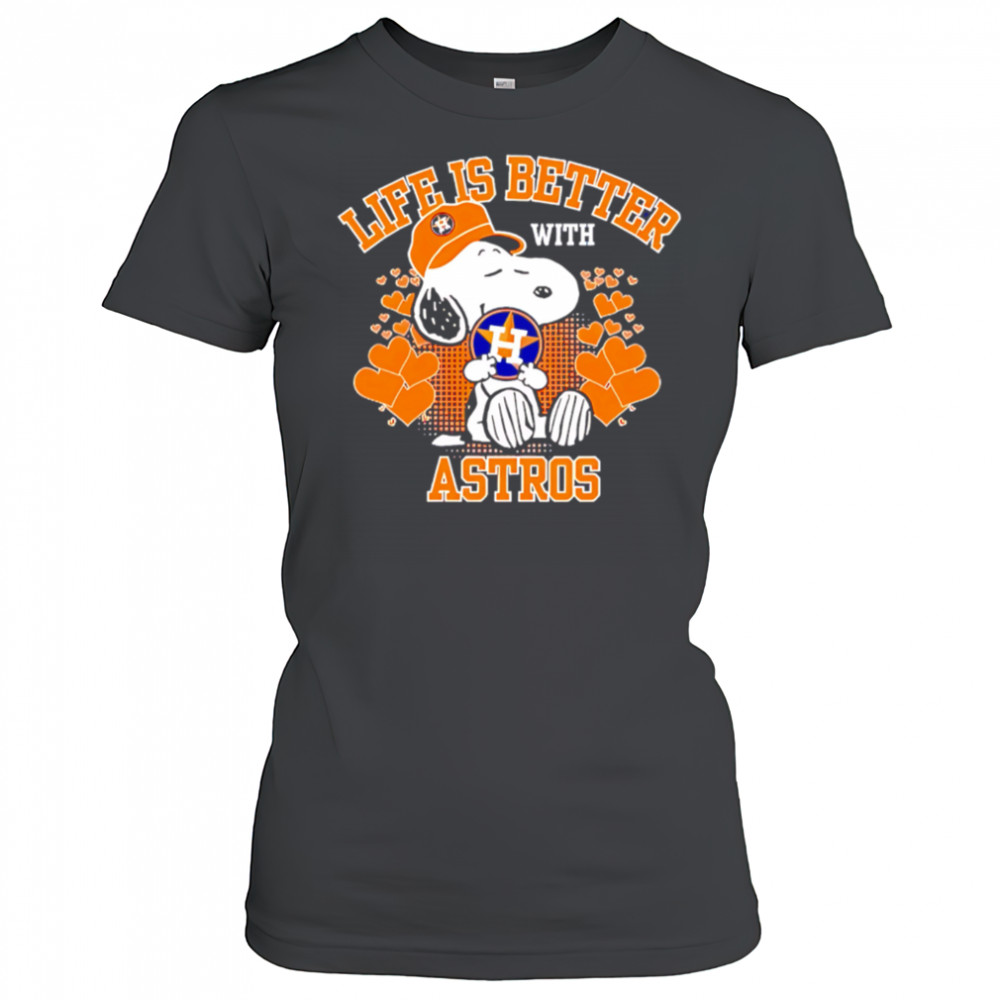 Snoopy Life is better with Astros shirt Women's T-shirt