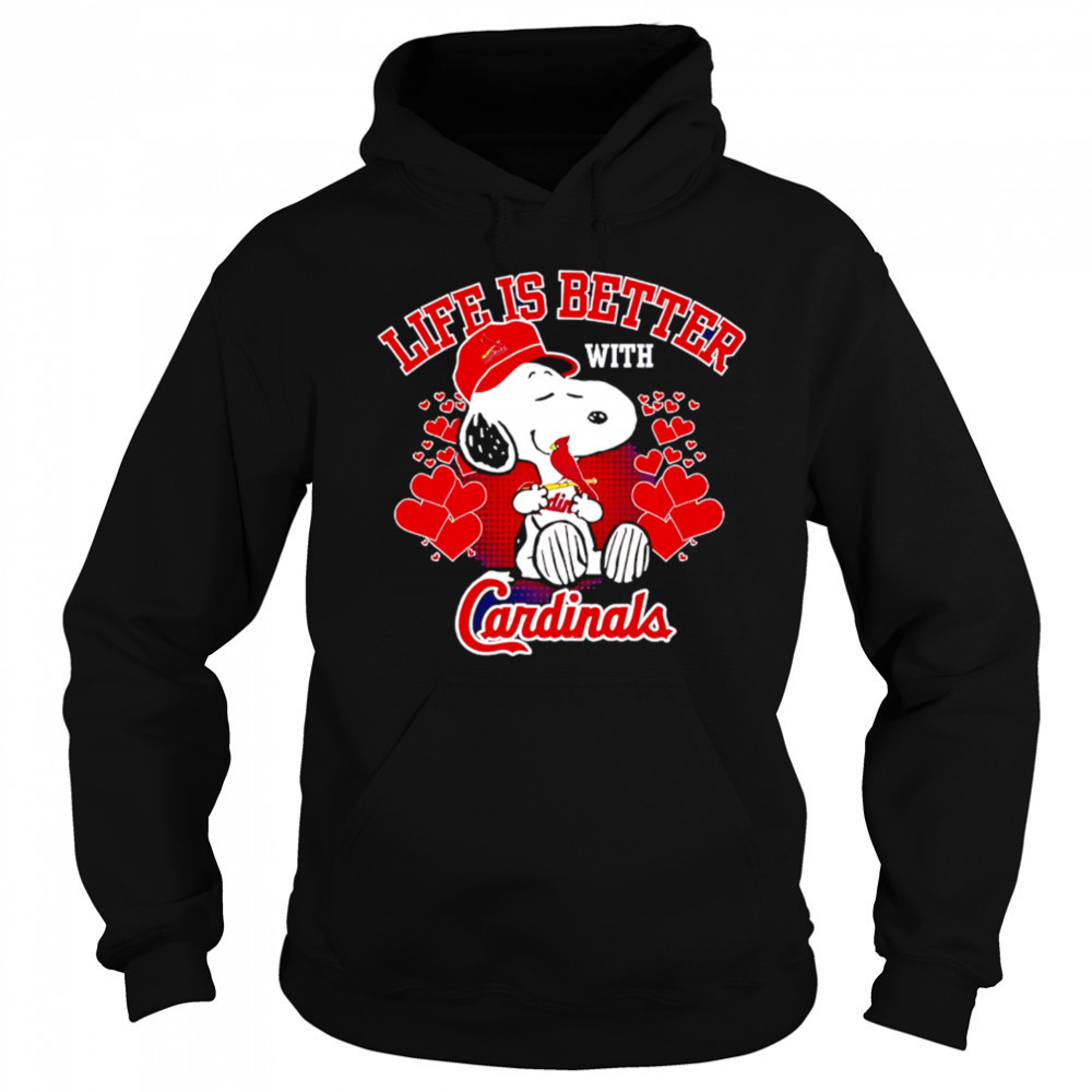 Snoopy Life is better with Cardinals shirt Sweatshirt
