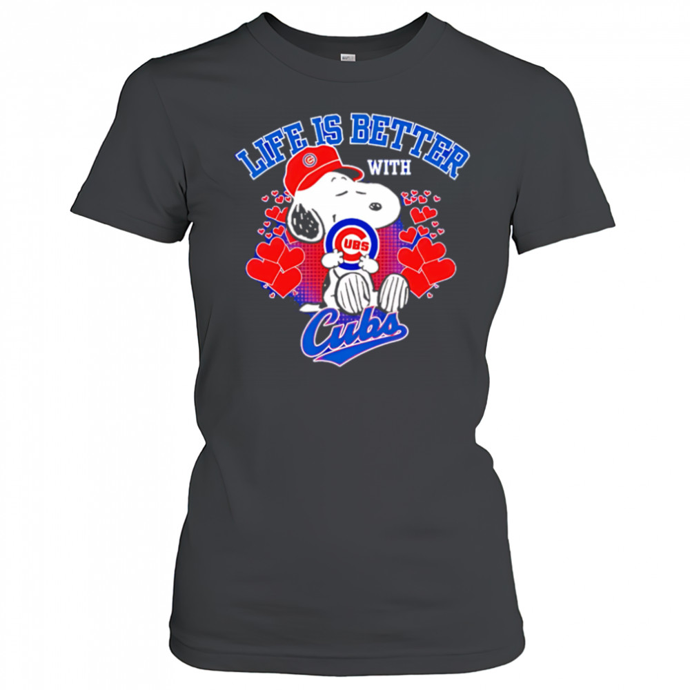 Snoopy Life is better with Cubs shirt Women's T-shirt