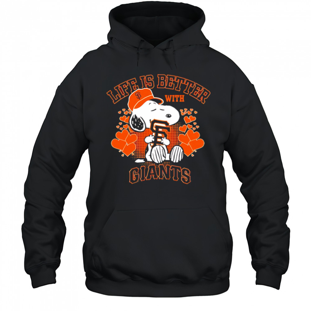 Snoopy Life is better with Giants shirt Hoodie
