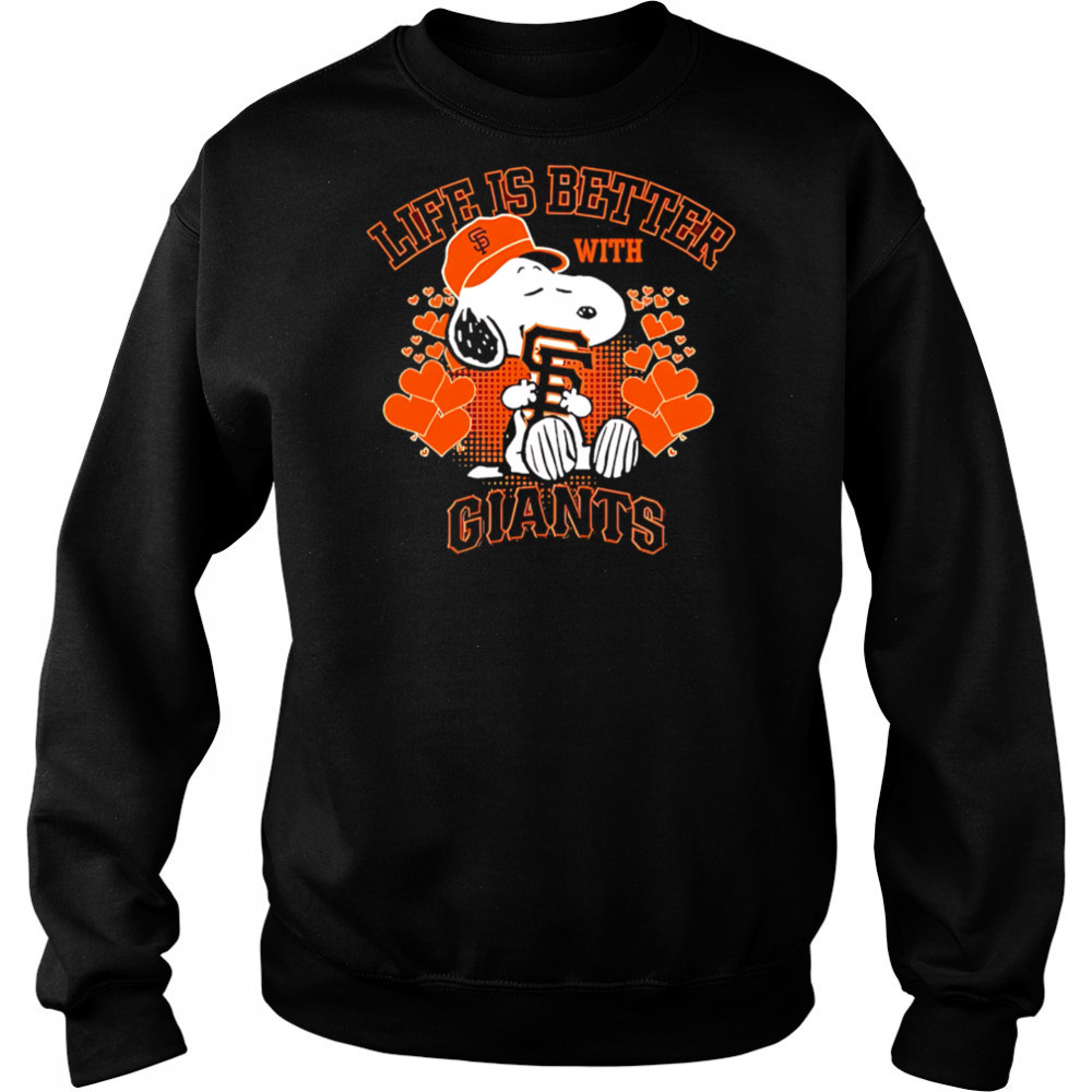 Snoopy Life is better with Giants shirt Hoodie