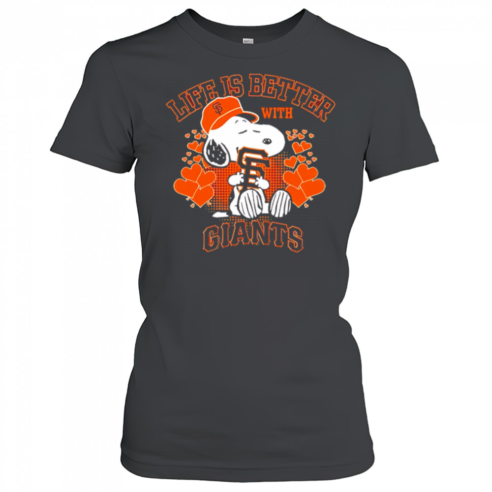 Snoopy Life is better with Giants shirt Women's T-shirt