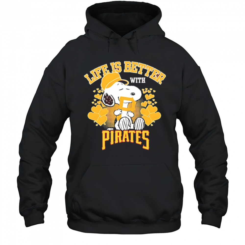 Snoopy Life is better with Pirates shirt Hoodie