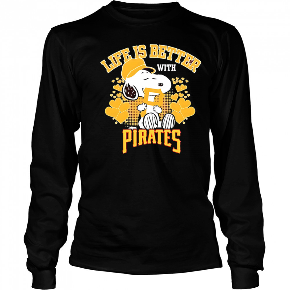 Snoopy Life is better with Pirates shirt Long Sleeved