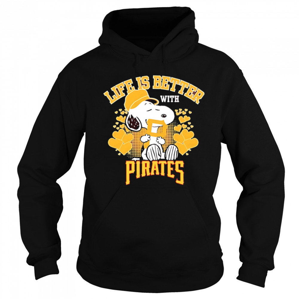 Snoopy Life is better with Pirates shirt Sweatshirt