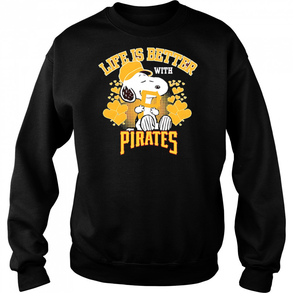 Snoopy Life is better with Pirates shirt Hoodie