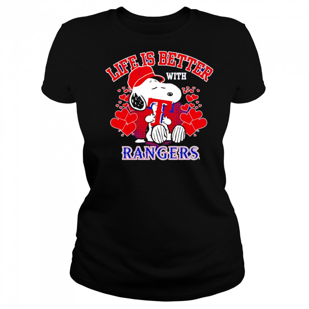Snoopy Life is better with Rangers shirt Women's T-shirt