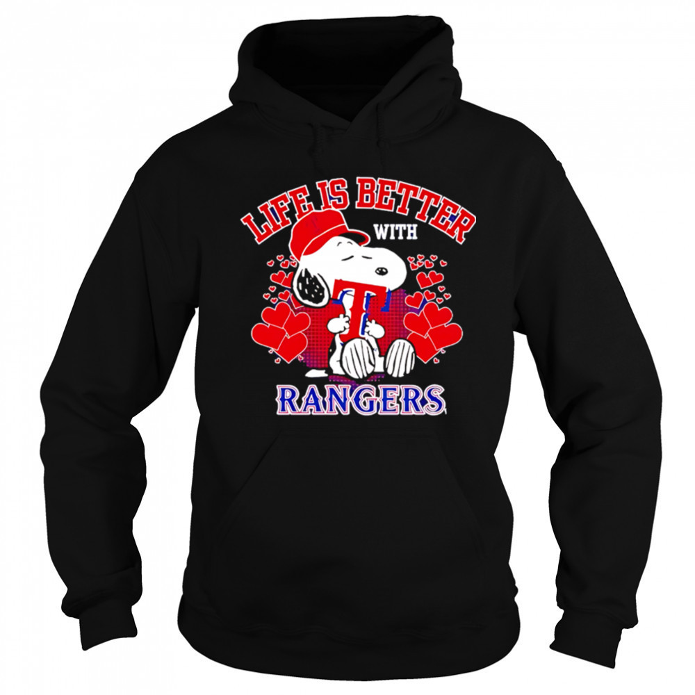 Snoopy Life is better with Rangers shirt Sweatshirt