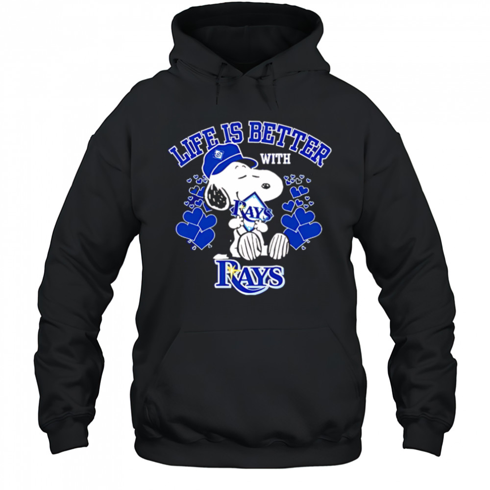 Snoopy Life is better with Rays shirt Hoodie