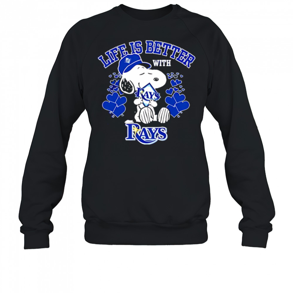 Snoopy Life is better with Rays shirt Sweatshirt