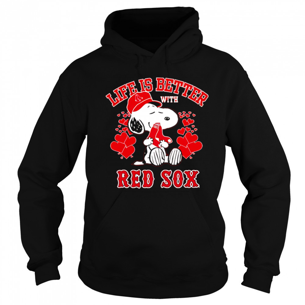 Snoopy Life is better with Red Sox shirt Sweatshirt