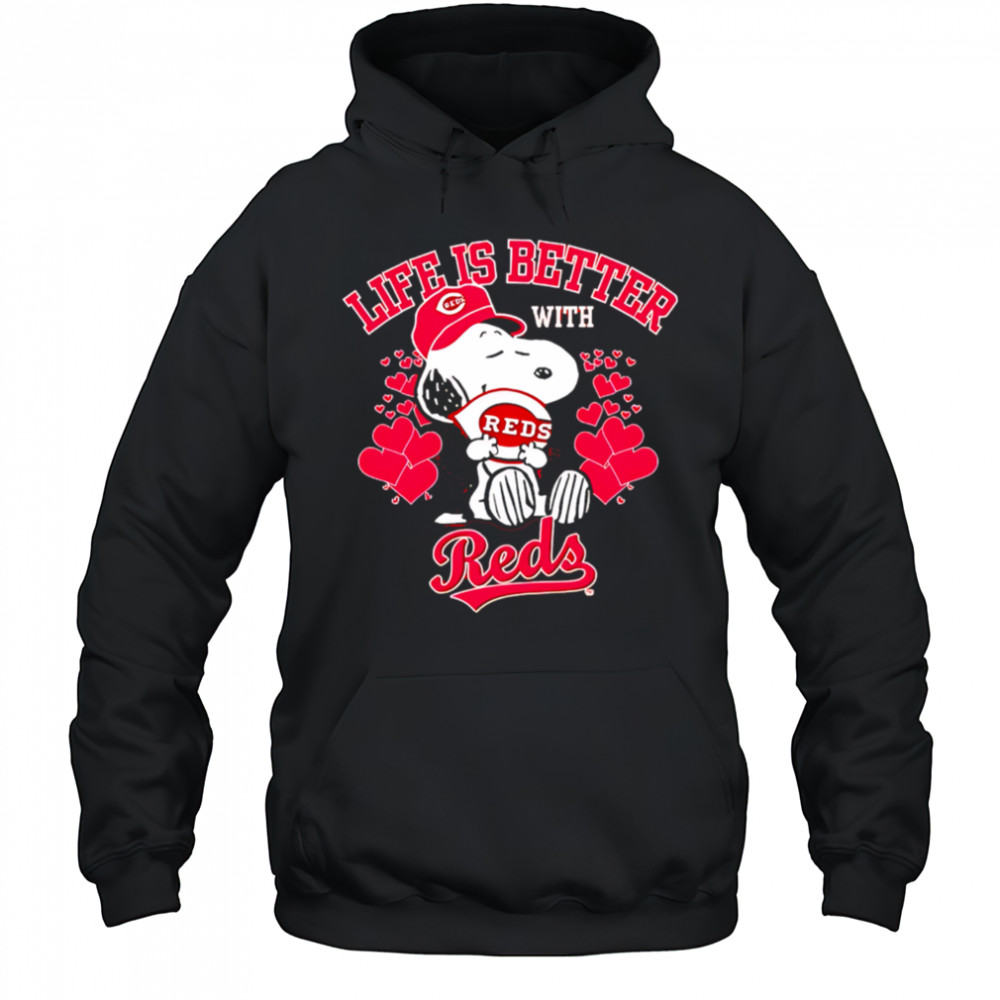 Snoopy Life is better with Reds shirt Hoodie