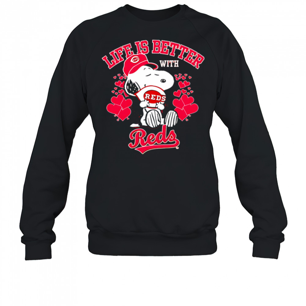 Snoopy Life is better with Reds shirt Sweatshirt