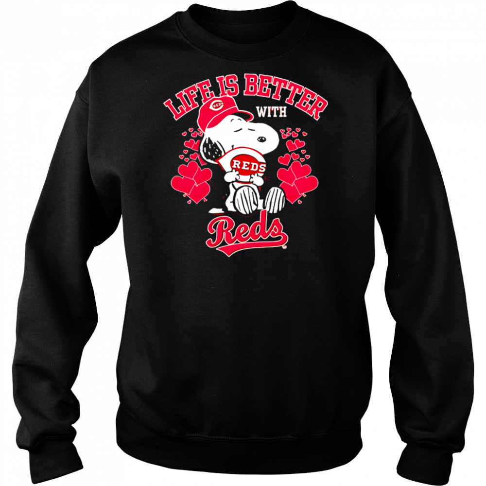 Snoopy Life is better with Reds shirt Hoodie