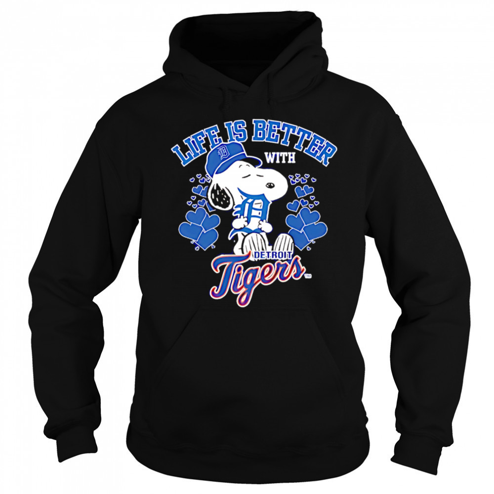 Snoopy Life is better with Tigers shirt Sweatshirt