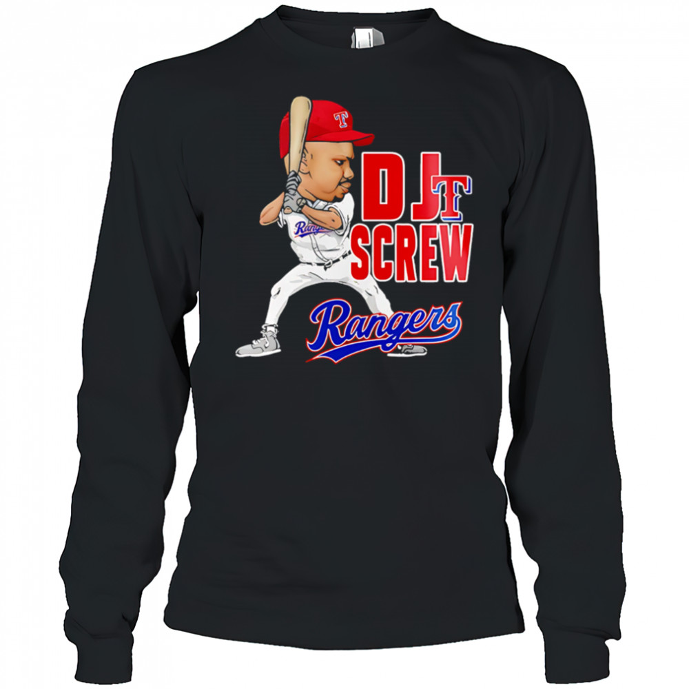 Texas Rangers DJ Screw 2025 Baseball shirt Long Sleeved