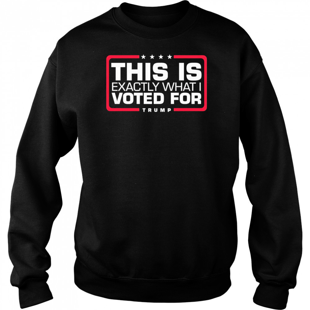 This is exactly what i voted for Trump shirt Hoodie