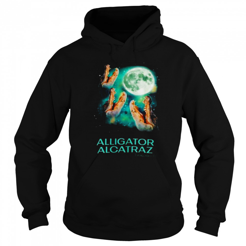 Three Alligator Alcatraz Everglades Florida under moon shirt Sweatshirt