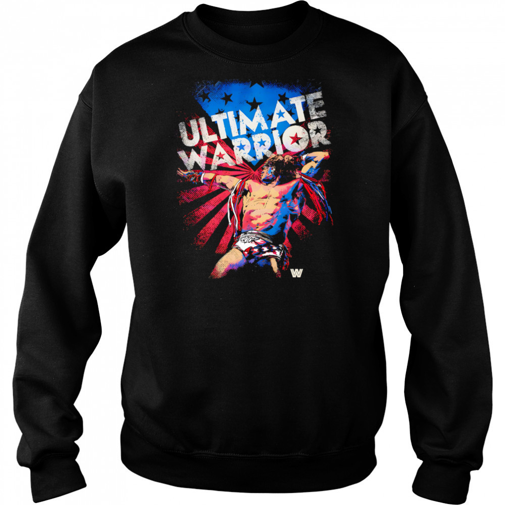 Ultimate Warrior Wrestling Usa Flag Patriotic Fourth Of July shirt Hoodie