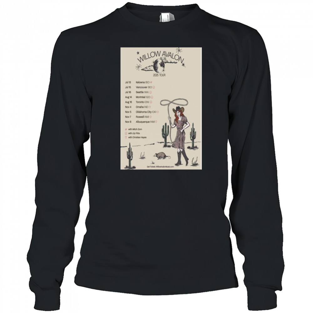 Willow Avalon Poster Tour 2025 T-Shirt Long Sleeved
