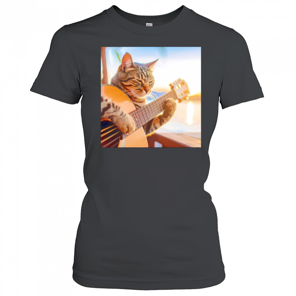 Acoustic Cat guitar shirt Women's T-shirt