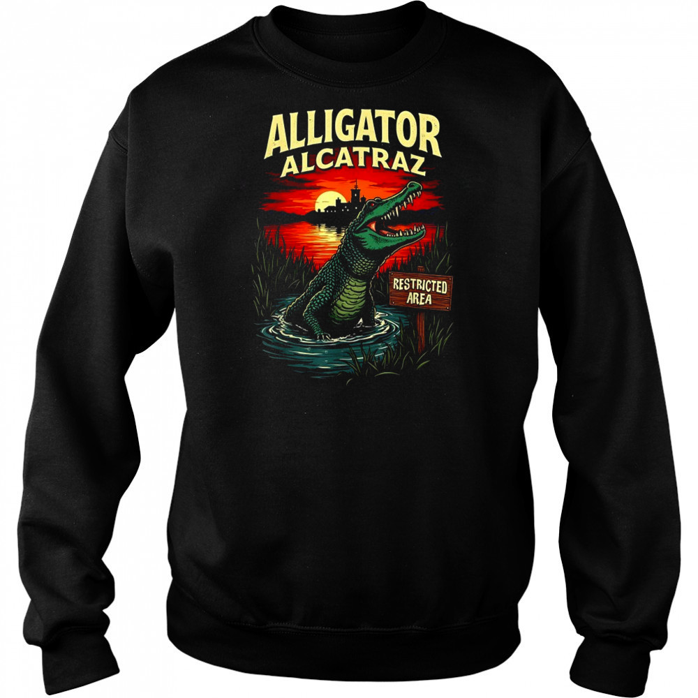Alligator Alcatraz Restricted Area T-Shirt Hoodie