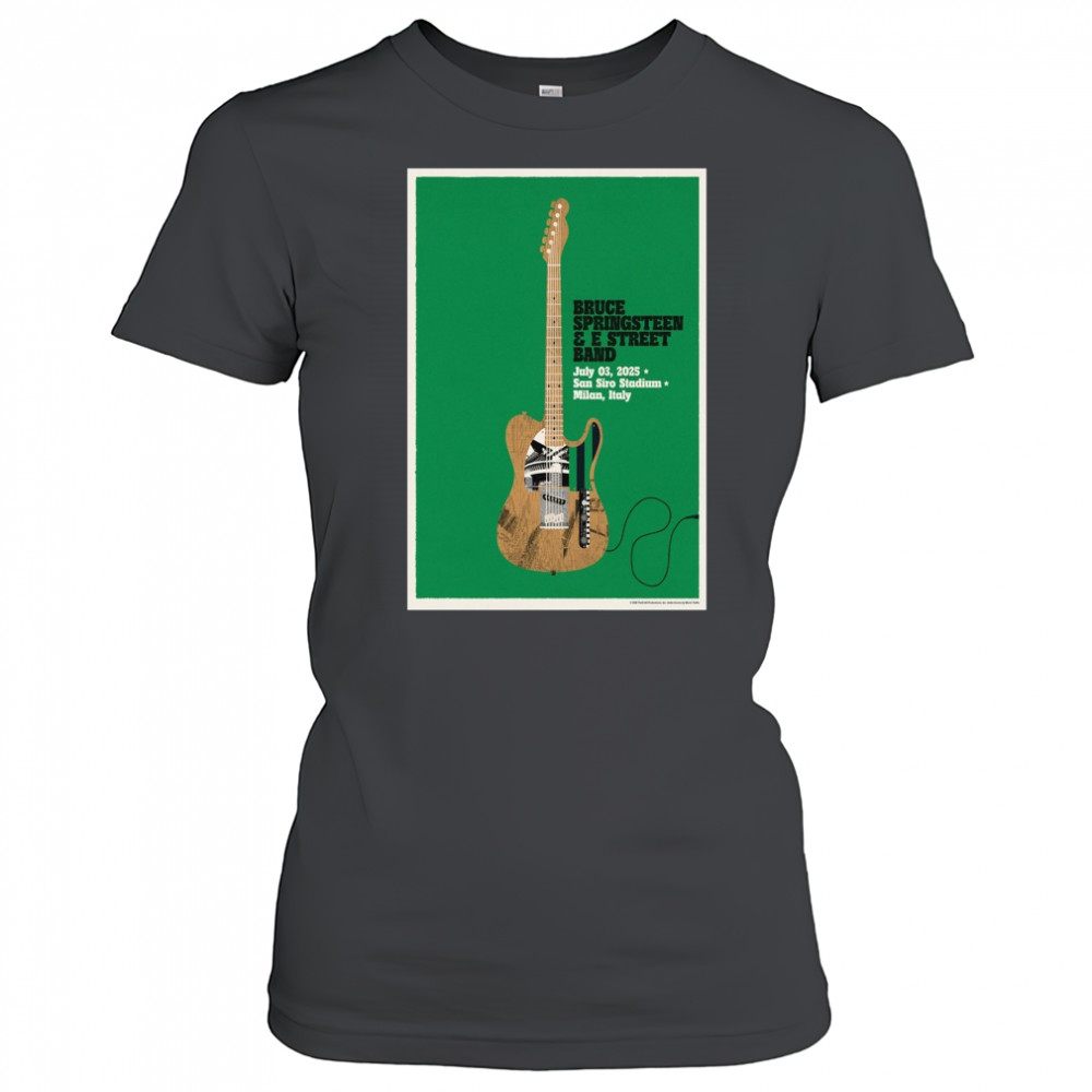 Bruce Springsteen And The E Street Band Tour Poster July 3 2025 In Milan Italy T-Shirt Women's T-shirt