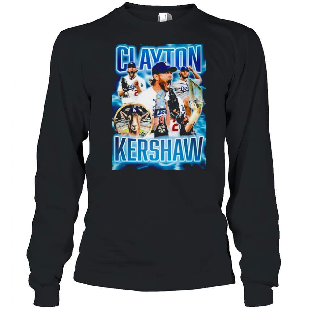 Clayton Kershaw The Goat Blk T-shirt Long Sleeved