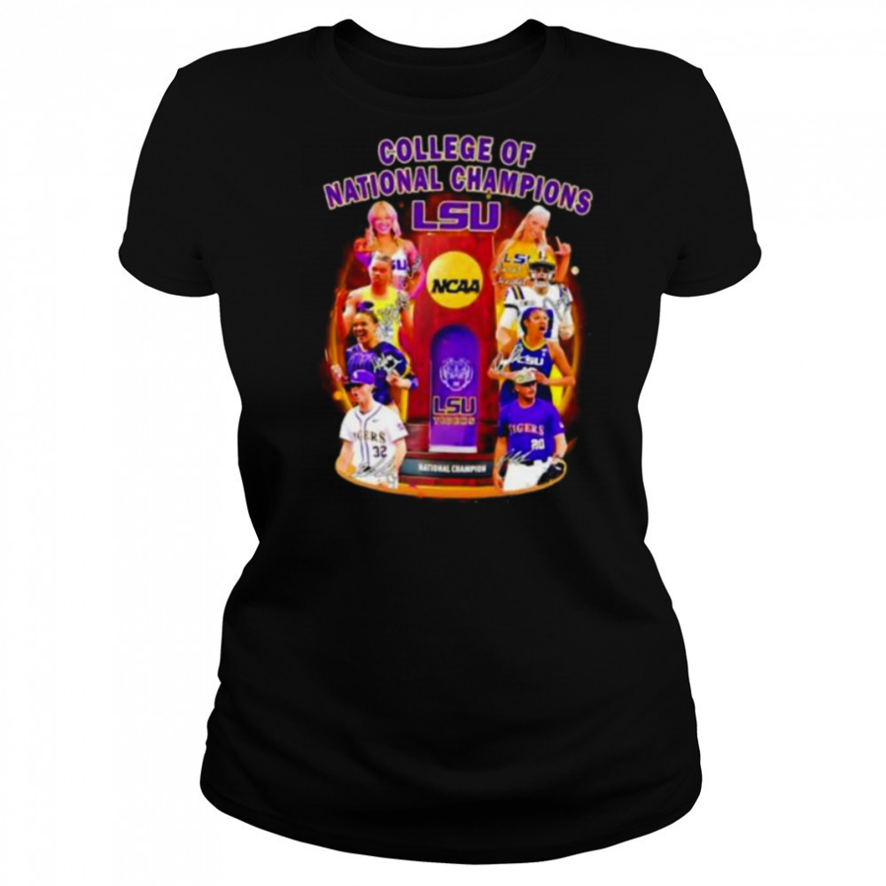 College of National Champions LSU Tigers signature shirt Women's T-shirt