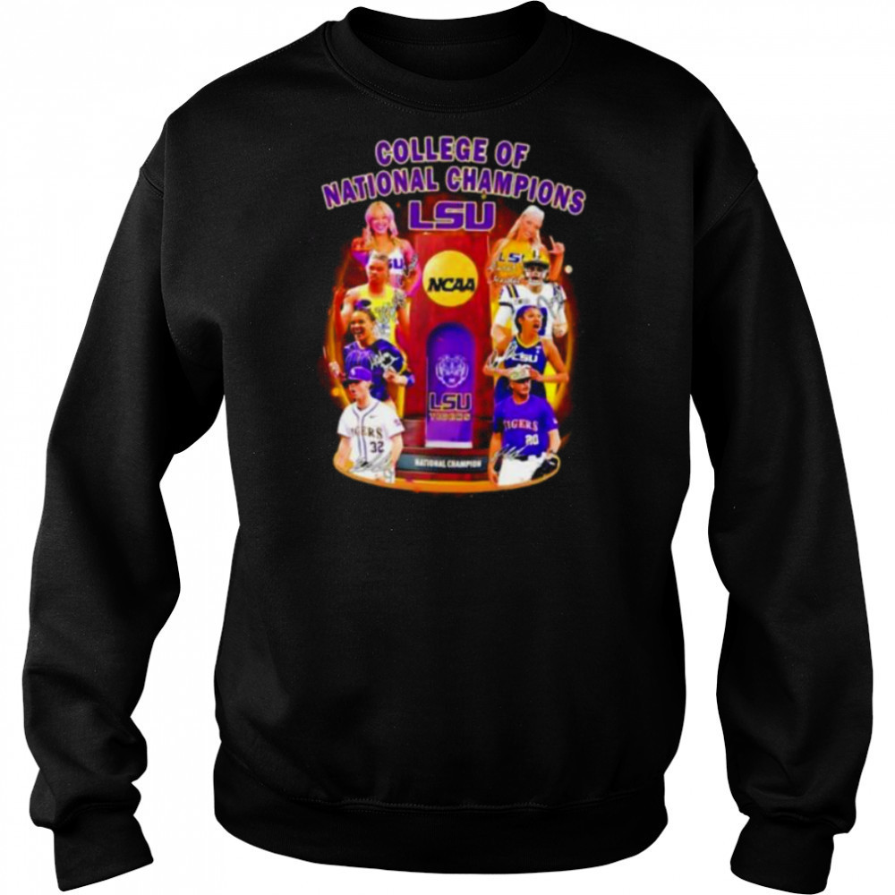 College of National Champions LSU Tigers signature shirt Hoodie