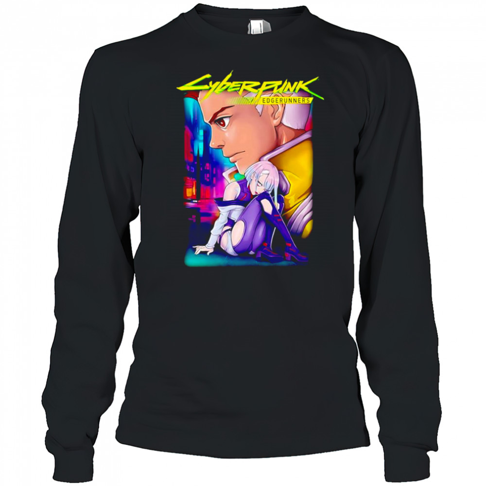 Cyberpunk Edgerunners David Martinez and Lucyna Kushinada graphic shirt Long Sleeved