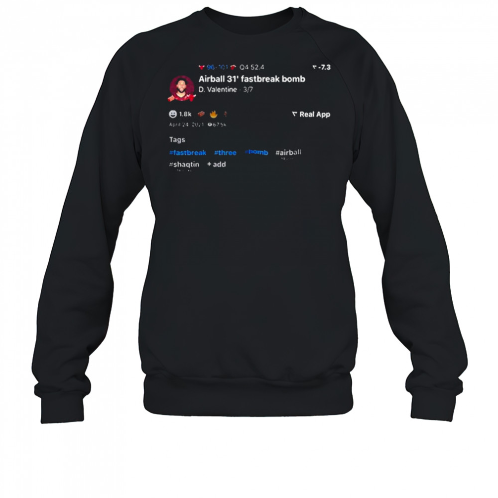 Denzel Valentine Airball 31 Fastbreak Bomb Shirt Sweatshirt