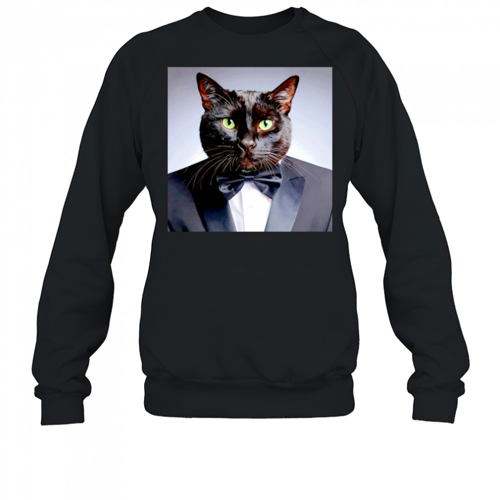 Elegant black cat shirt Sweatshirt