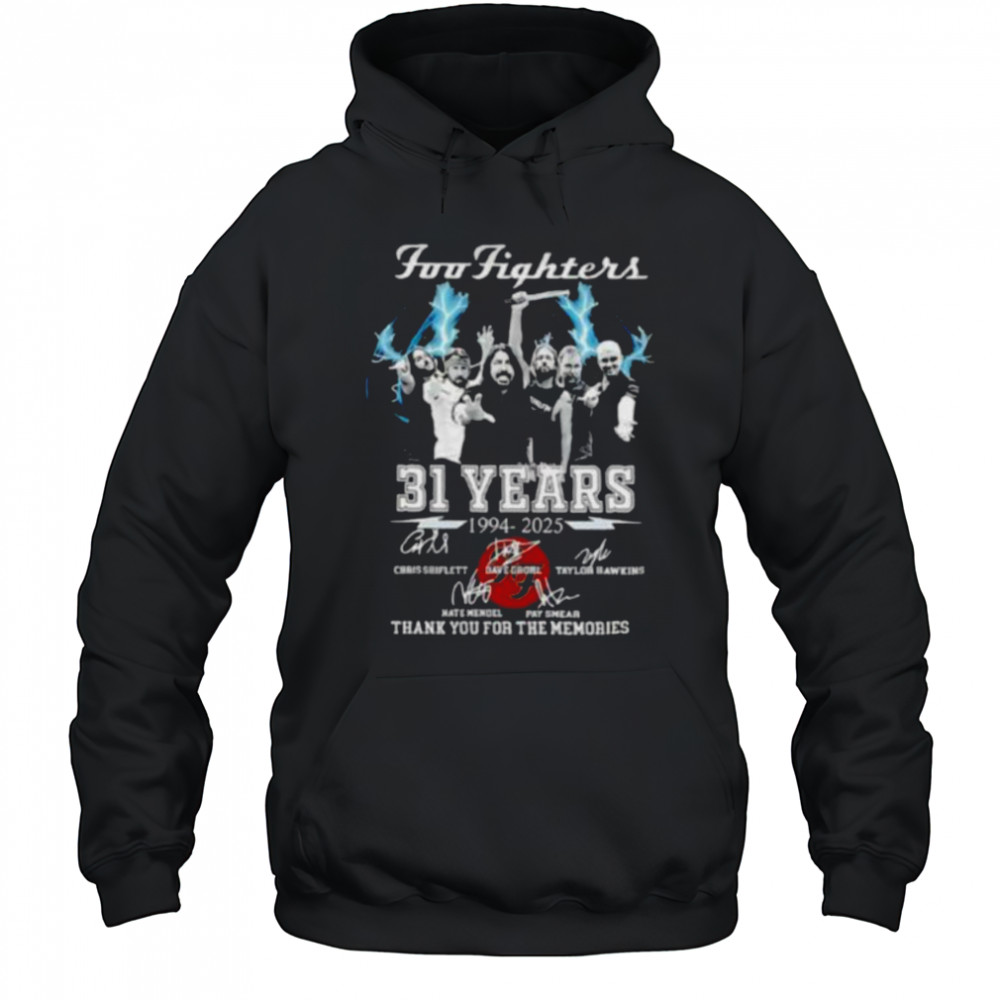 Foo Fighters 31 years 1994 2025 thank you for the memories signature shirt Hoodie