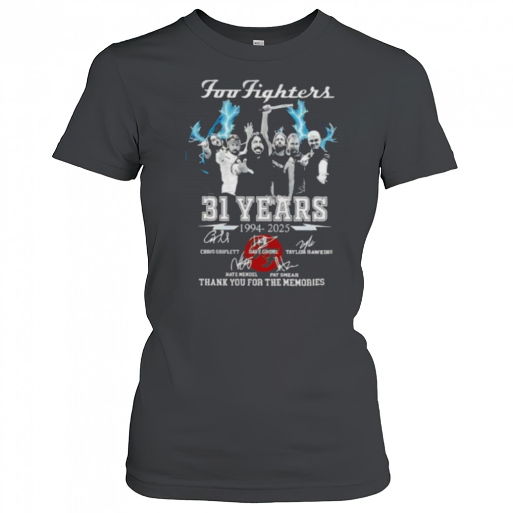 Foo Fighters 31 years 1994 2025 thank you for the memories signature shirt Women's T-shirt