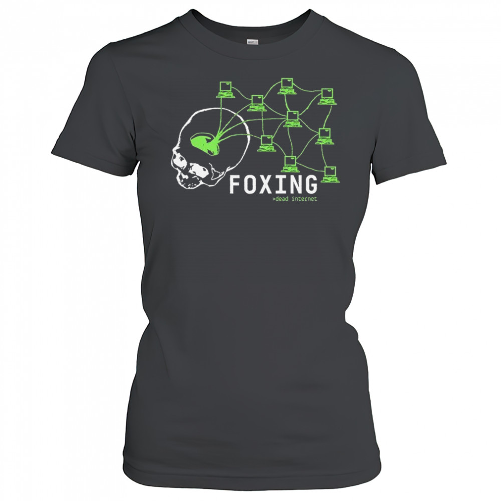 Foxing Dead Internet Skull T-shirt Women's T-shirt