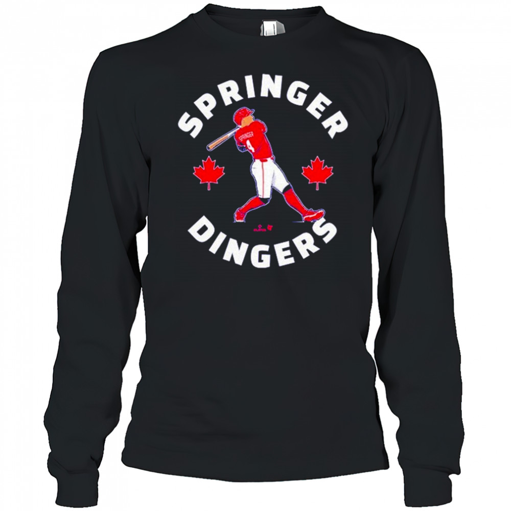 George Springer Canada Day Dingers T-shirt Long Sleeved