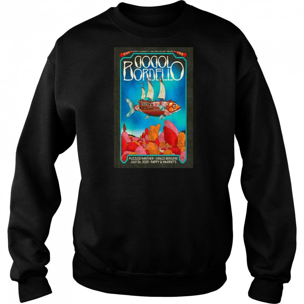 Gogol Bordello Pioneertown, Ca July 26 2025 Pappy & Harriet’S Event Poster T-Shirt Hoodie