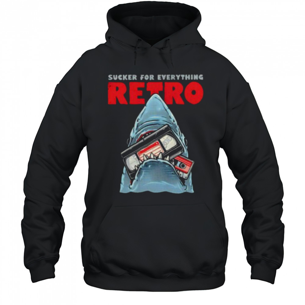 Jaws Shark sucker for everything retro cassette tape shirt Hoodie