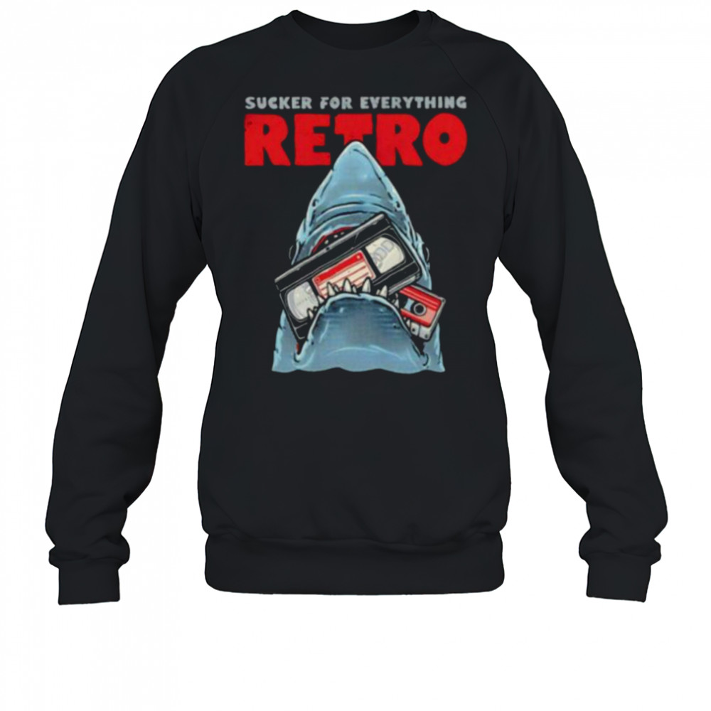 Jaws Shark sucker for everything retro cassette tape shirt Sweatshirt