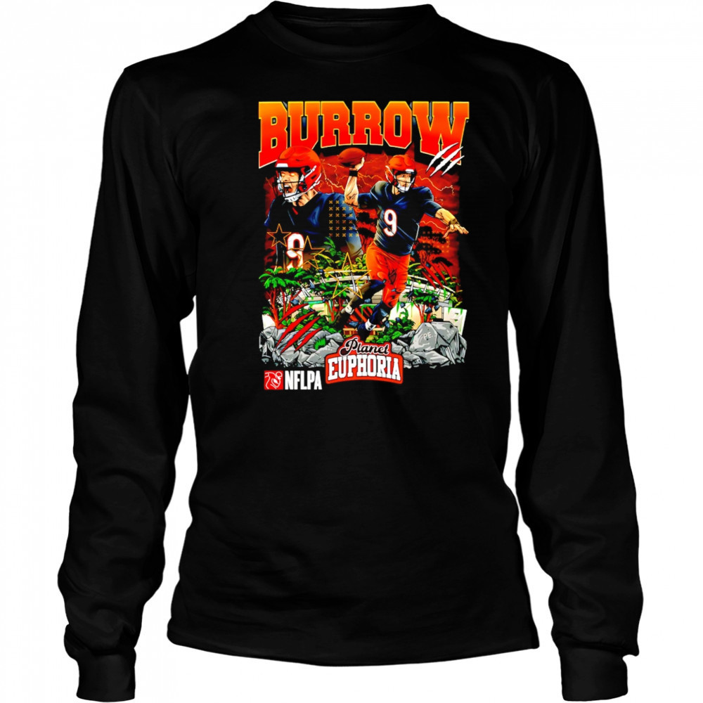 Joe Burrow #9 Cincinnati Bengals Football comic shirt Long Sleeved