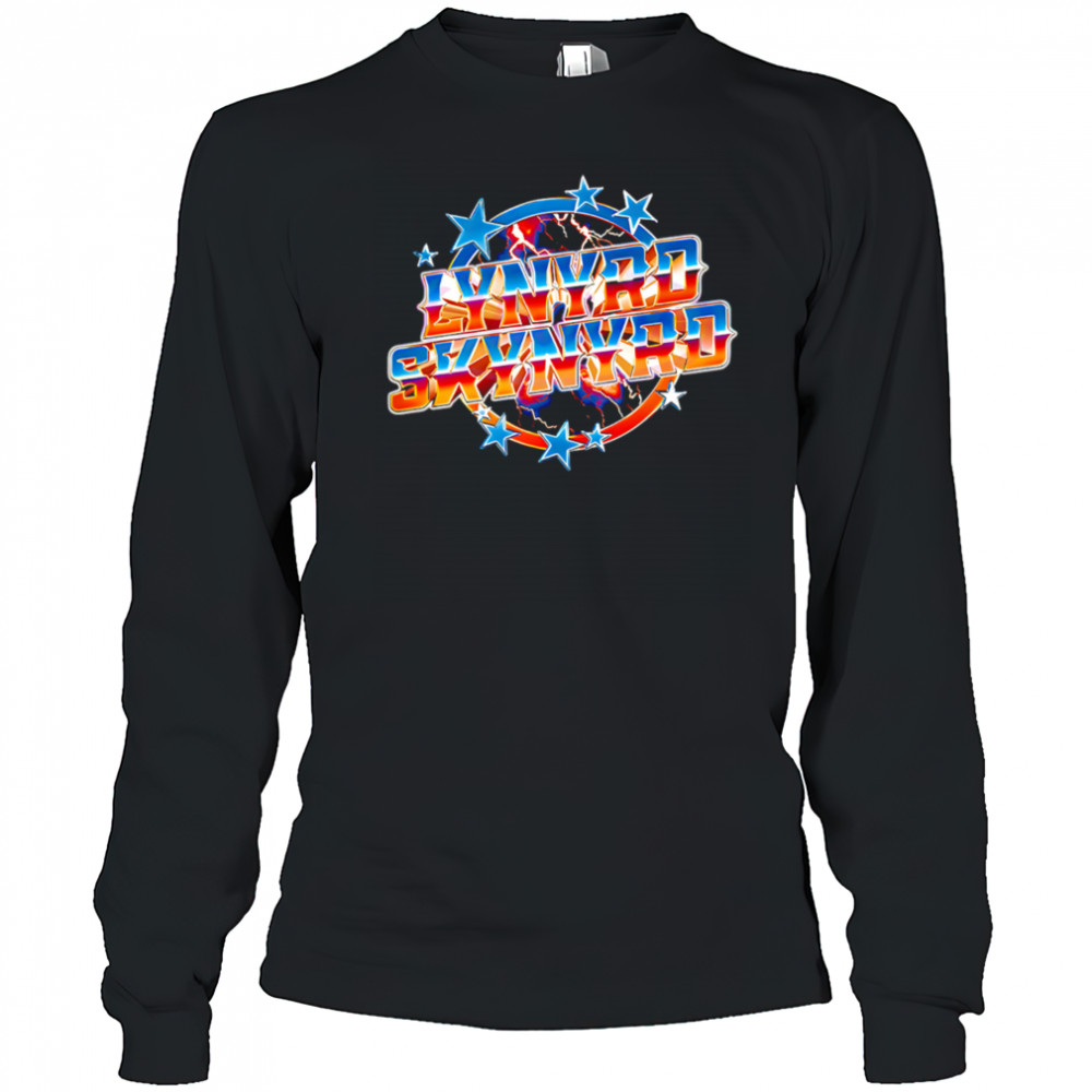 Lynyrd Skynyrd Chrome Lightning Stars logo shirt Long Sleeved