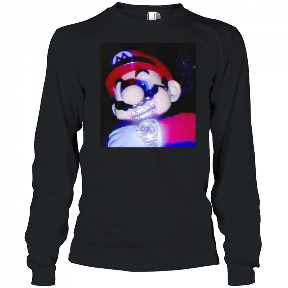 Mario mushrooms bust down shirt Long Sleeved