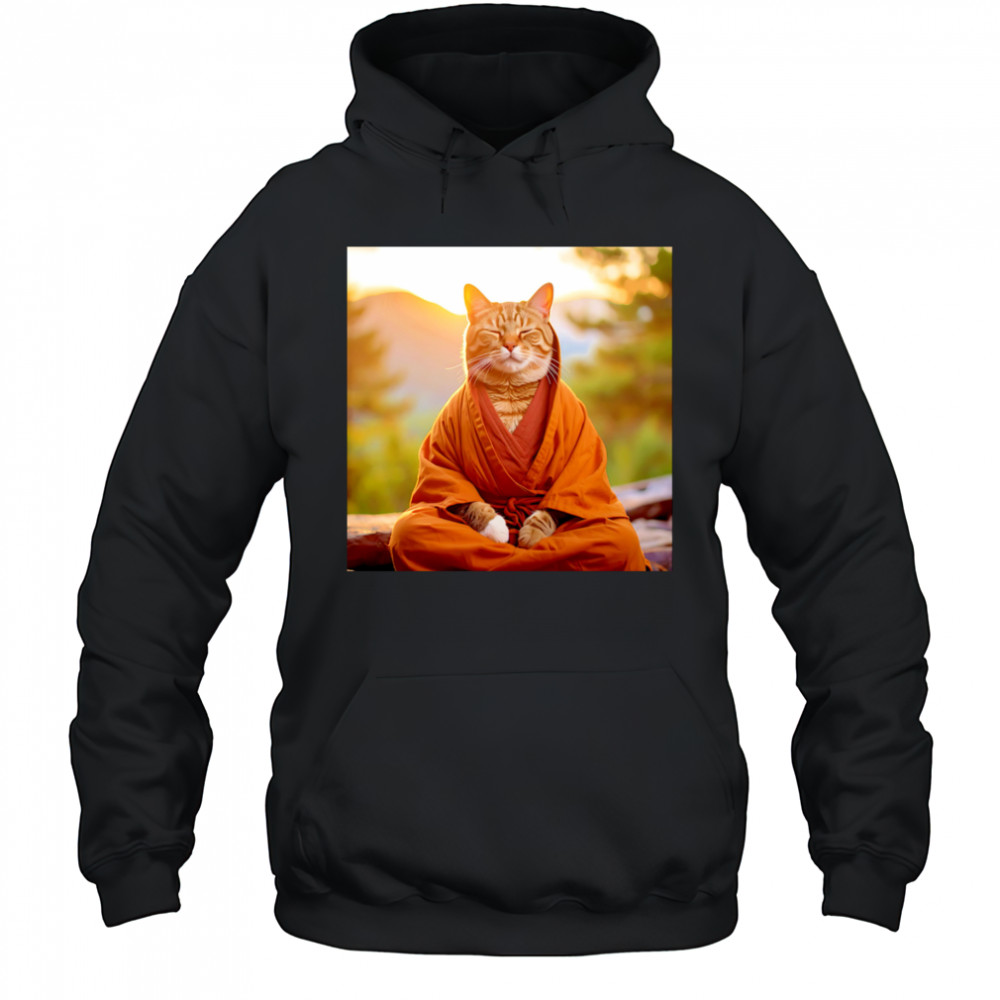 Meditate Cat shirt Hoodie