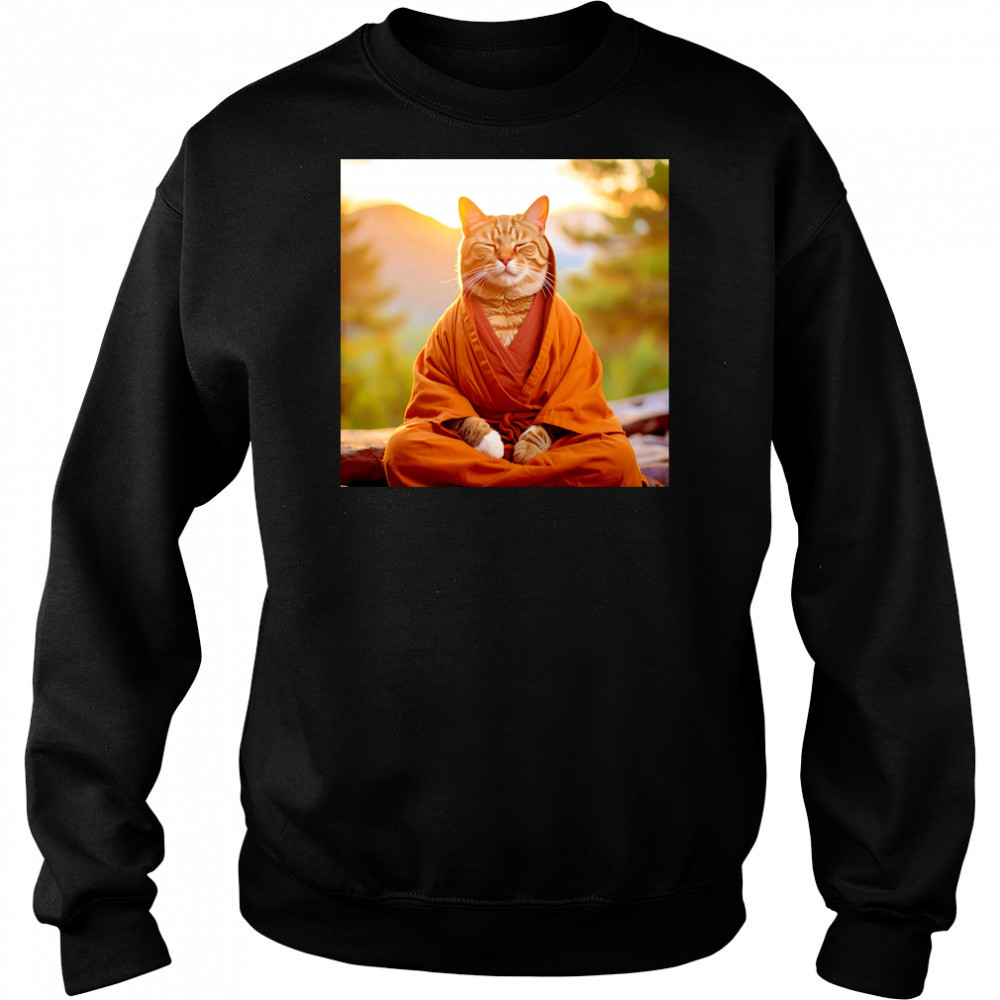 Meditate Cat shirt Hoodie