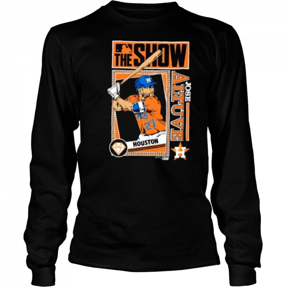 MLB The Show Houston Astros Jose Altuve comic shirt Long Sleeved