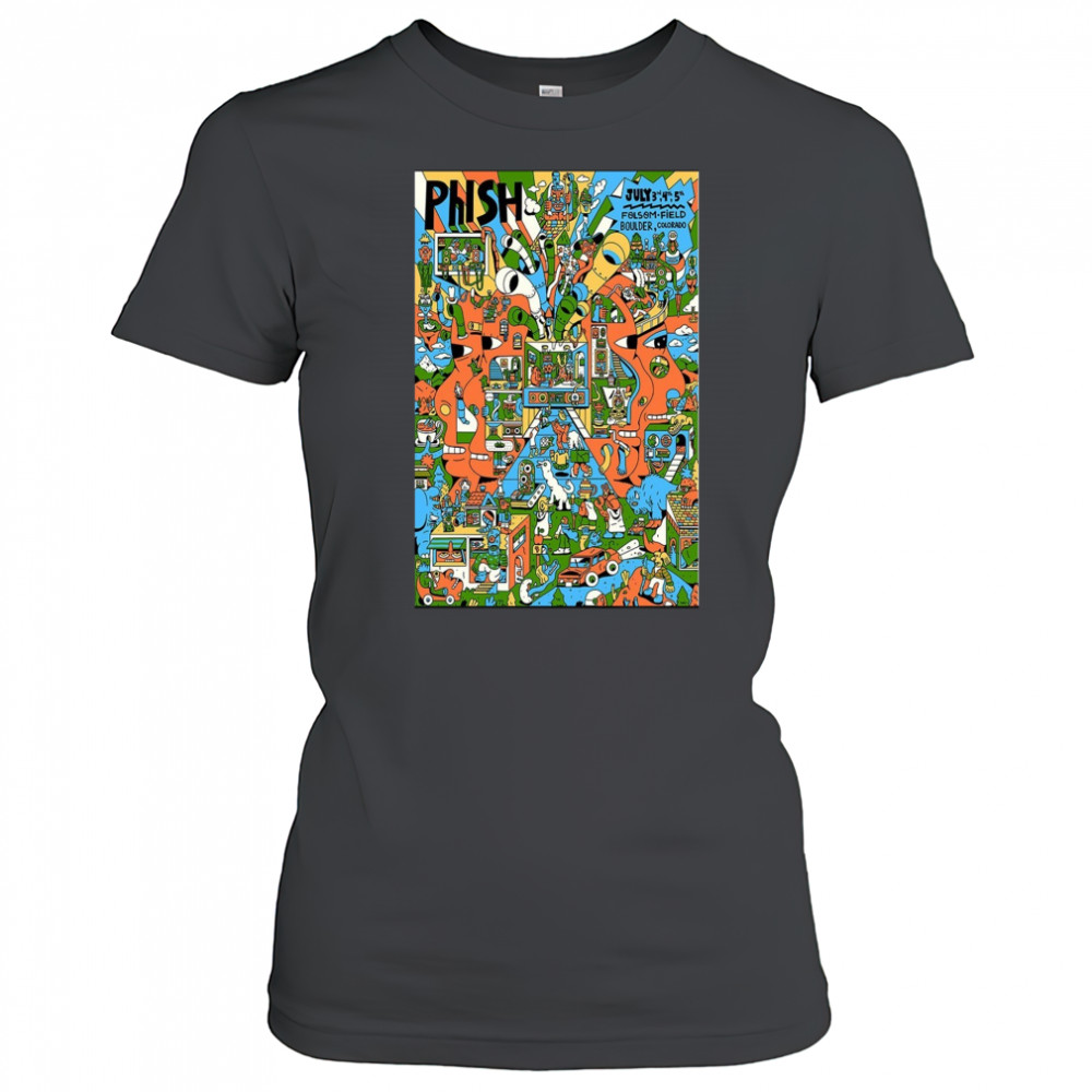 Phish On July 3-5 2025 Folsom Field Show Poster T-Shirt Women's T-shirt