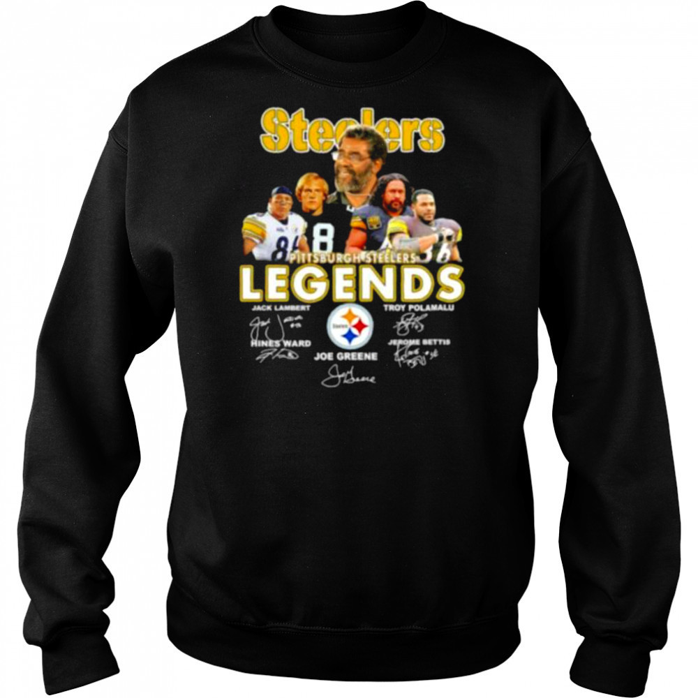 Pittsburgh Steelers Legends Jack Lambert Troy Polamalu Joe Greene signature shirt Hoodie